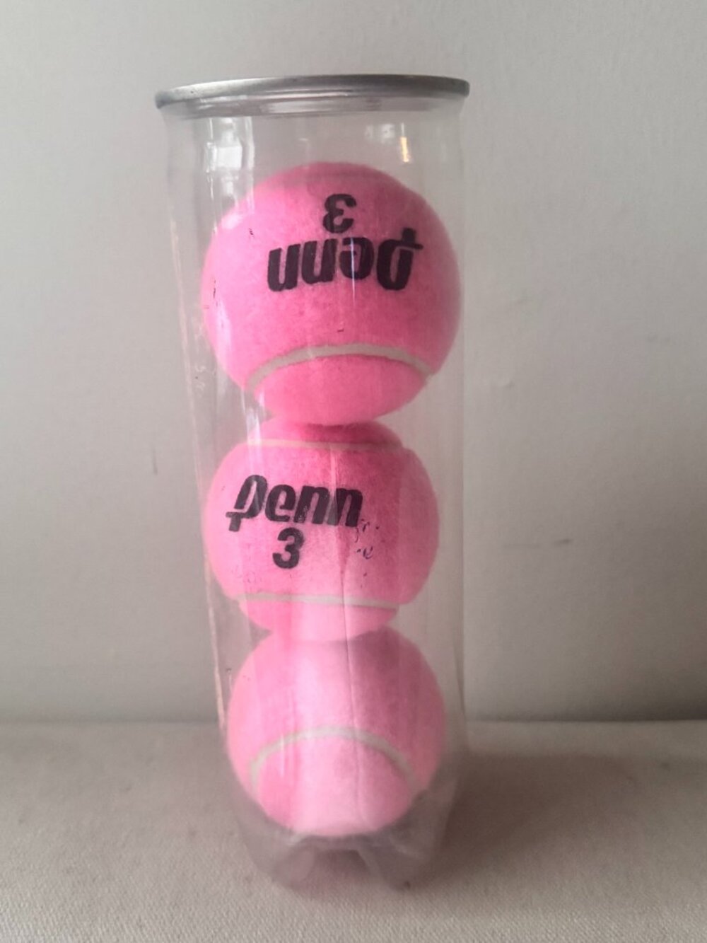 PINK Penn Tennis Balls - 3 Pack Tube Breast Cancer Awareness NEW - MISSING LABEL